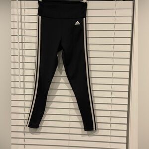 Adidas Essential 3 Stripe Atheletic Leggings Womens Size Small
